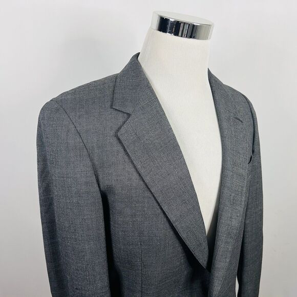 Jos A Bank 38R Vintage Sport Coat 100% Wool Gray Two Button Vented Formal - Picture 1 of 7